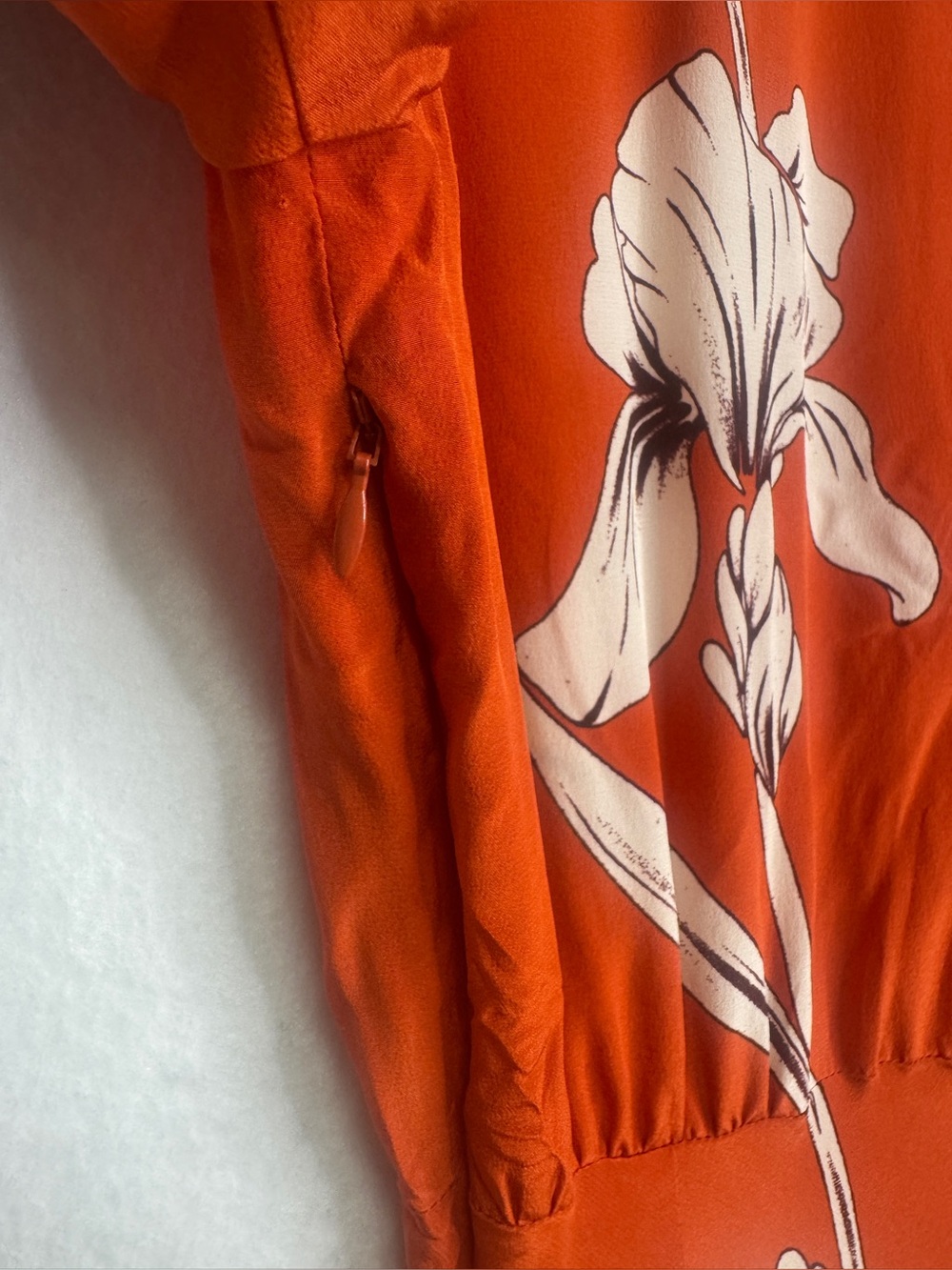 La DoubleJ Marlene Iris Placée Silk Orange Maxi Dress in Medium - Picture 12 of 15